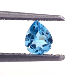 SWISS BLUE TOPAZ CUT PEAR 5X4MM 0.41 Cts.