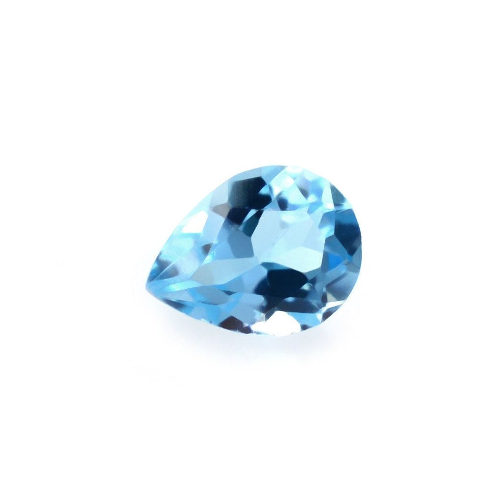 SWISS BLUE TOPAZ CUT PEAR 4X3MM 0.18 Cts.