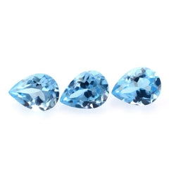 SWISS BLUE TOPAZ CUT PEAR 4X3MM 0.18 Cts.