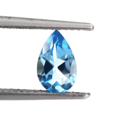 SWISS BLUE TOPAZ CUT PEAR 8X5MM 0.90 Cts.