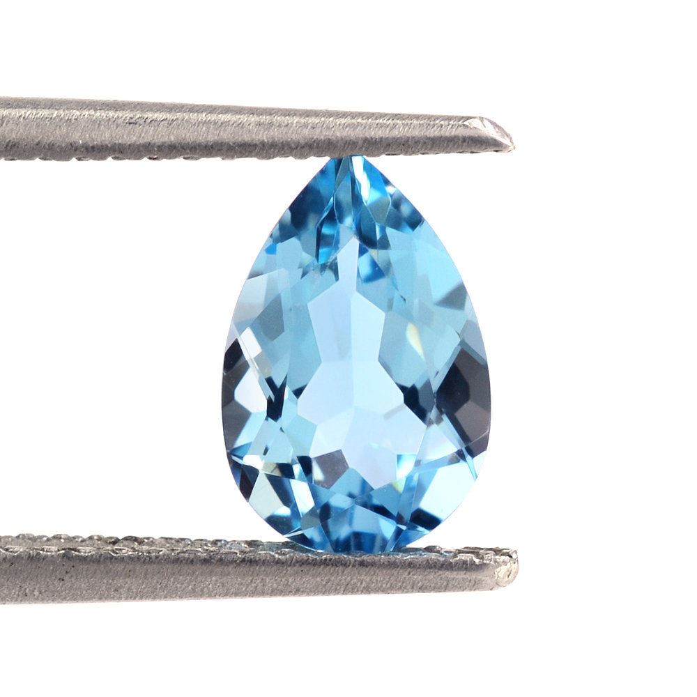 SWISS BLUE TOPAZ CUT PEAR (LITE) 9X6MM 1.45 Cts.