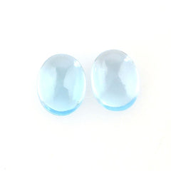 SWISS BLUE TOPAZ OVAL CAB 4X3MM 0.23 Cts.