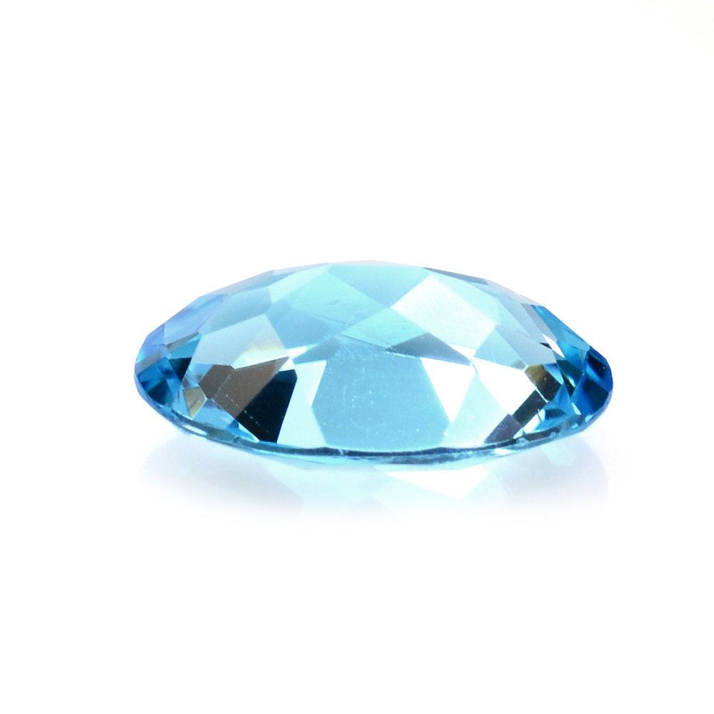 SWISS BLUE TOPAZ CUT OVAL 14X10MM 6.15 Cts.