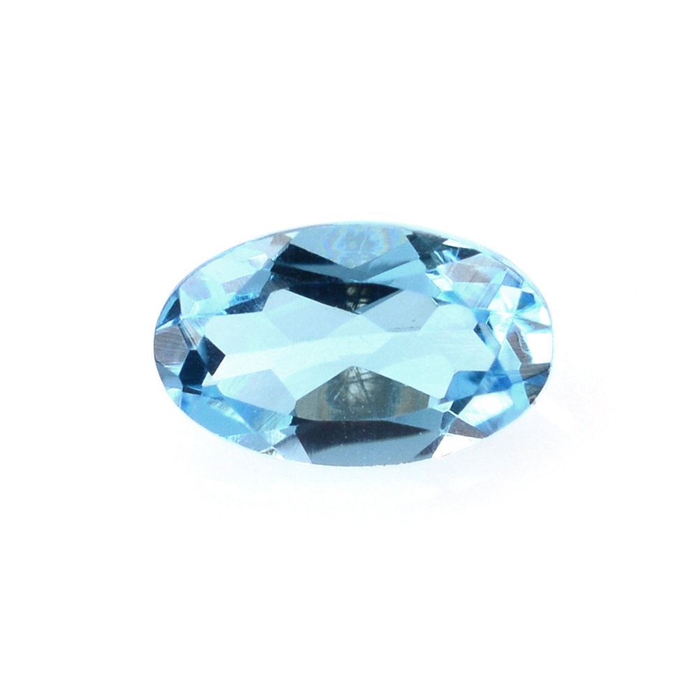 SWISS BLUE TOPAZ CUT OVAL 5X3MM 0.25 Cts.