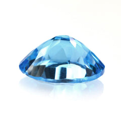 SWISS BLUE TOPAZ CONCAVE CUT OVAL 10X8MM 2.92 Cts.