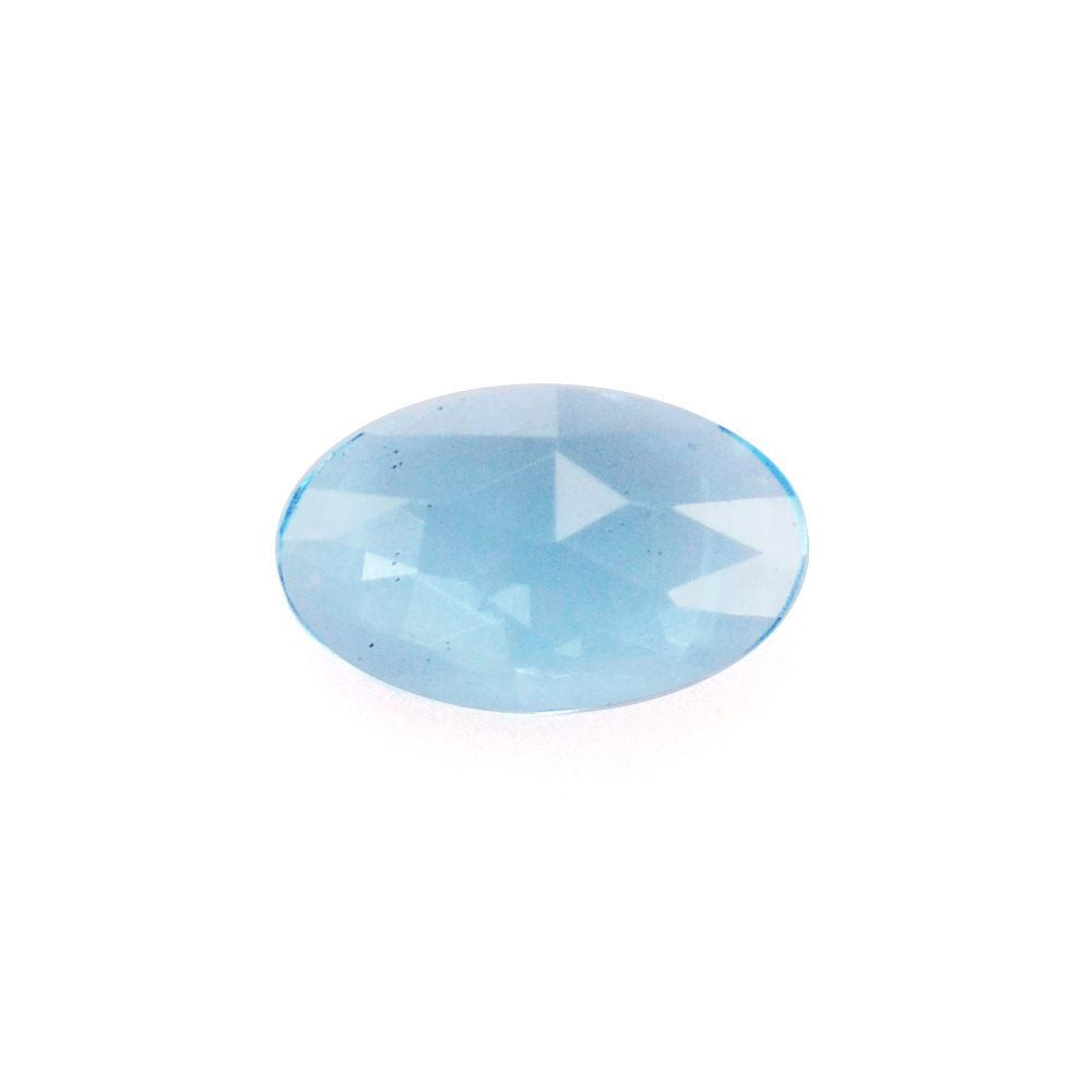 SWISS BLUE TOPAZ ROSE CUT OVAL 5X3MM 0.22 Cts.