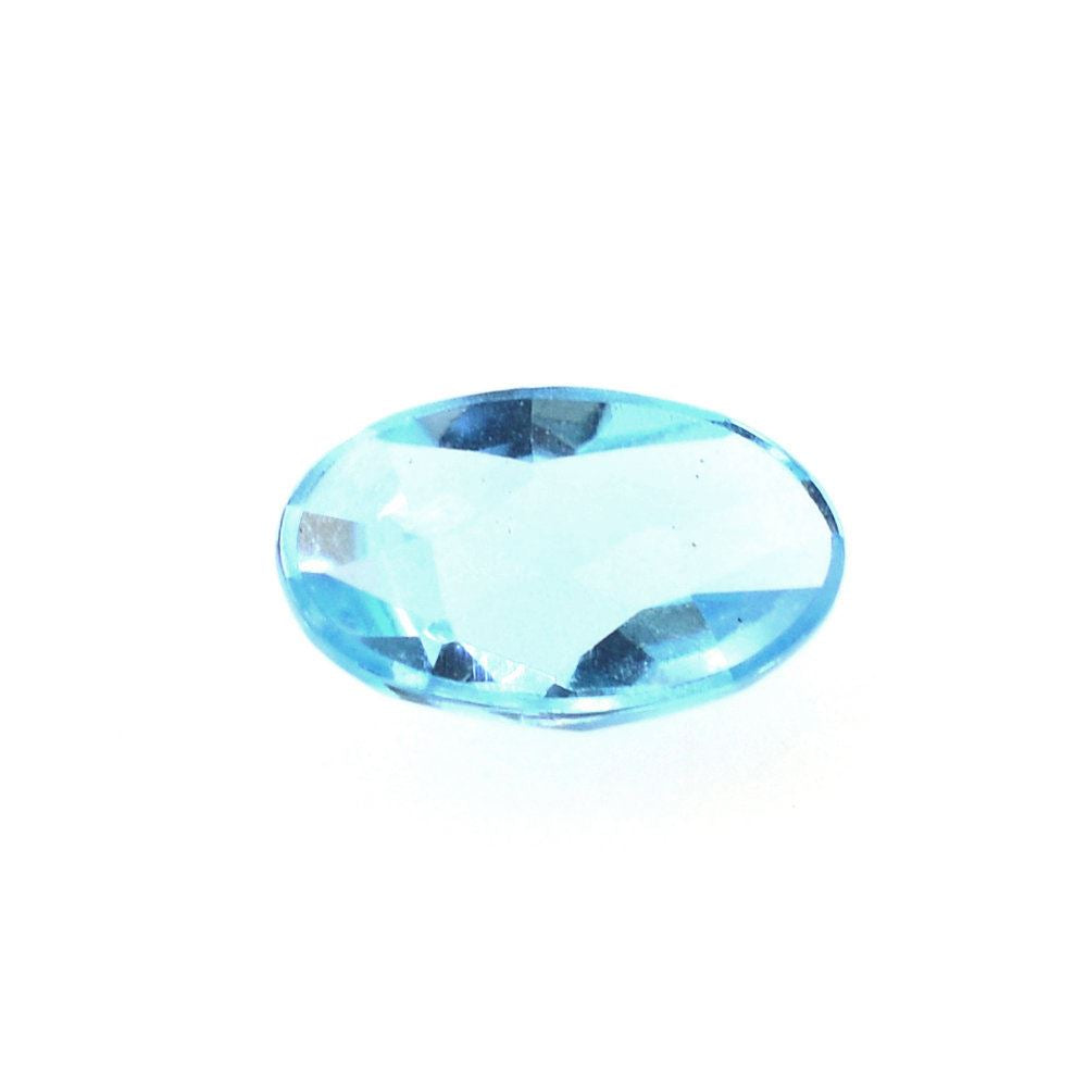 SWISS BLUE TOPAZ ROSE CUT OVAL 5X3MM 0.22 Cts.