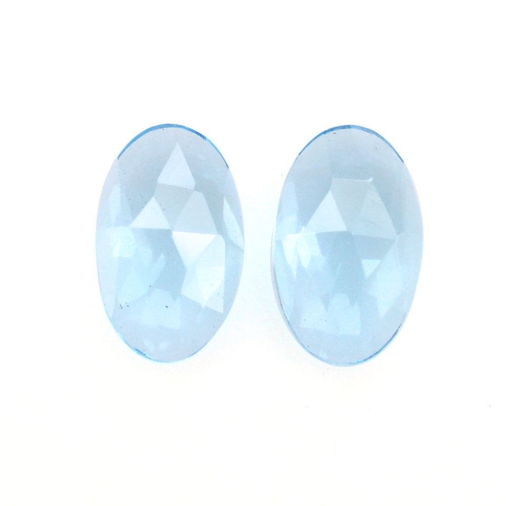 SWISS BLUE TOPAZ ROSE CUT OVAL 5X3MM 0.22 Cts.