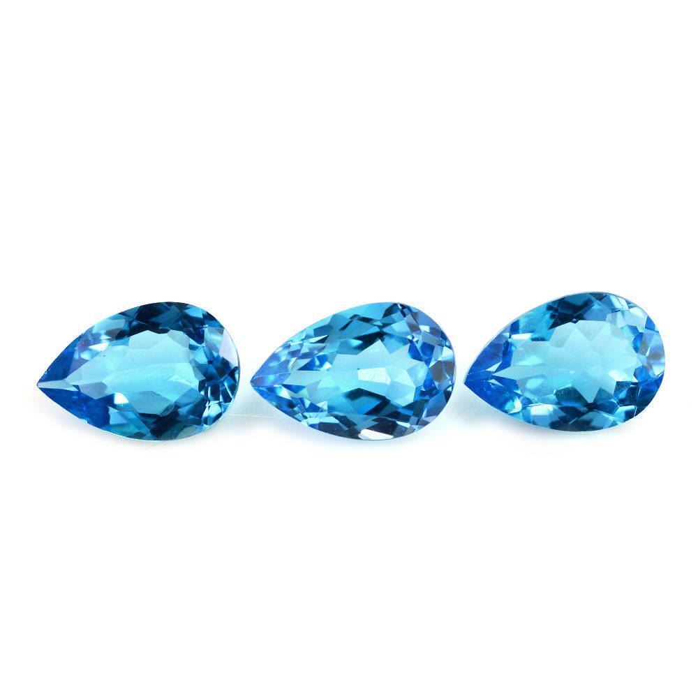 SWISS BLUE TOPAZ CUT PEAR (TOP/CLEAN) 9X6MM 1.39 Cts.