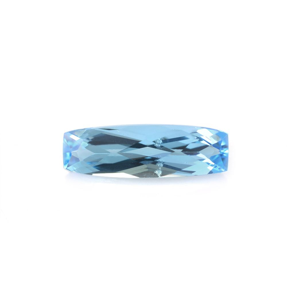 SWISS BLUE TOPAZ CHECKER CUT CUSHION 11X3.50MM 1.18 Cts.