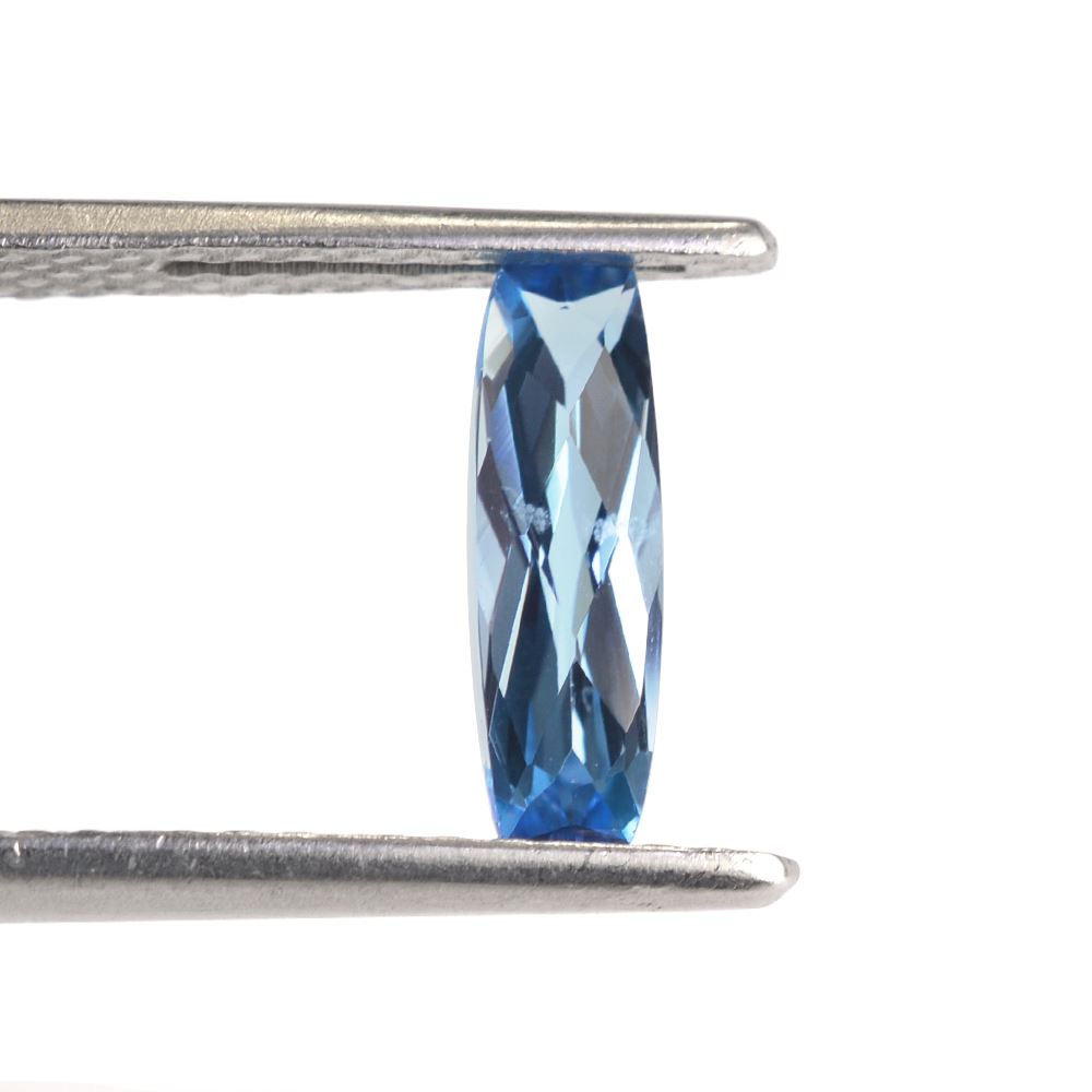 SWISS BLUE TOPAZ CHECKER CUT CUSHION 11X3.50MM 1.18 Cts.