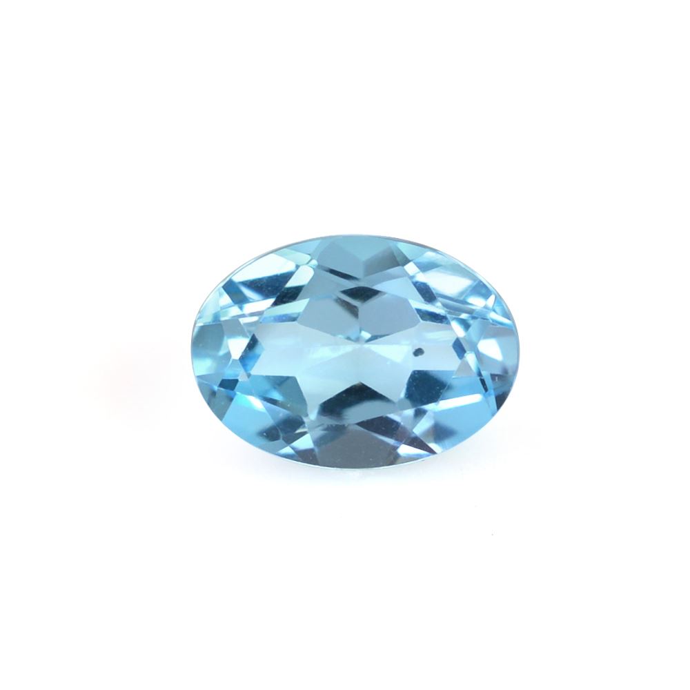 SWISS BLUE TOPAZ CUT OVAL (TOP) 7X5MM 0.89 Cts.