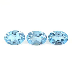 SWISS BLUE TOPAZ CUT OVAL (TOP) 7X5MM 0.89 Cts.