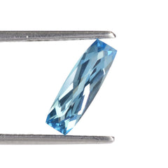 SWISS BLUE TOPAZ CHECKER CUT CUSHION 11.30X4.20MM 1.61 Cts.