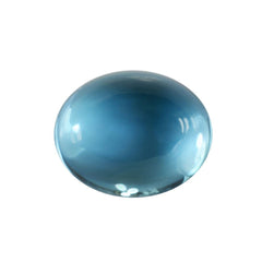 SWISS BLUE TOPAZ (BABY) OVAL CAB 10X8MM 3.85 Cts.