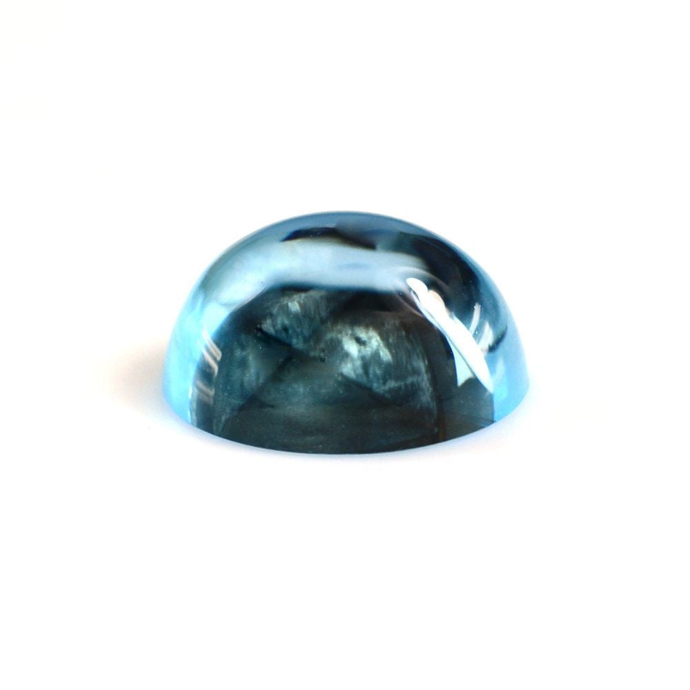 SWISS BLUE TOPAZ (BABY) OVAL CAB 10X8MM 3.85 Cts.