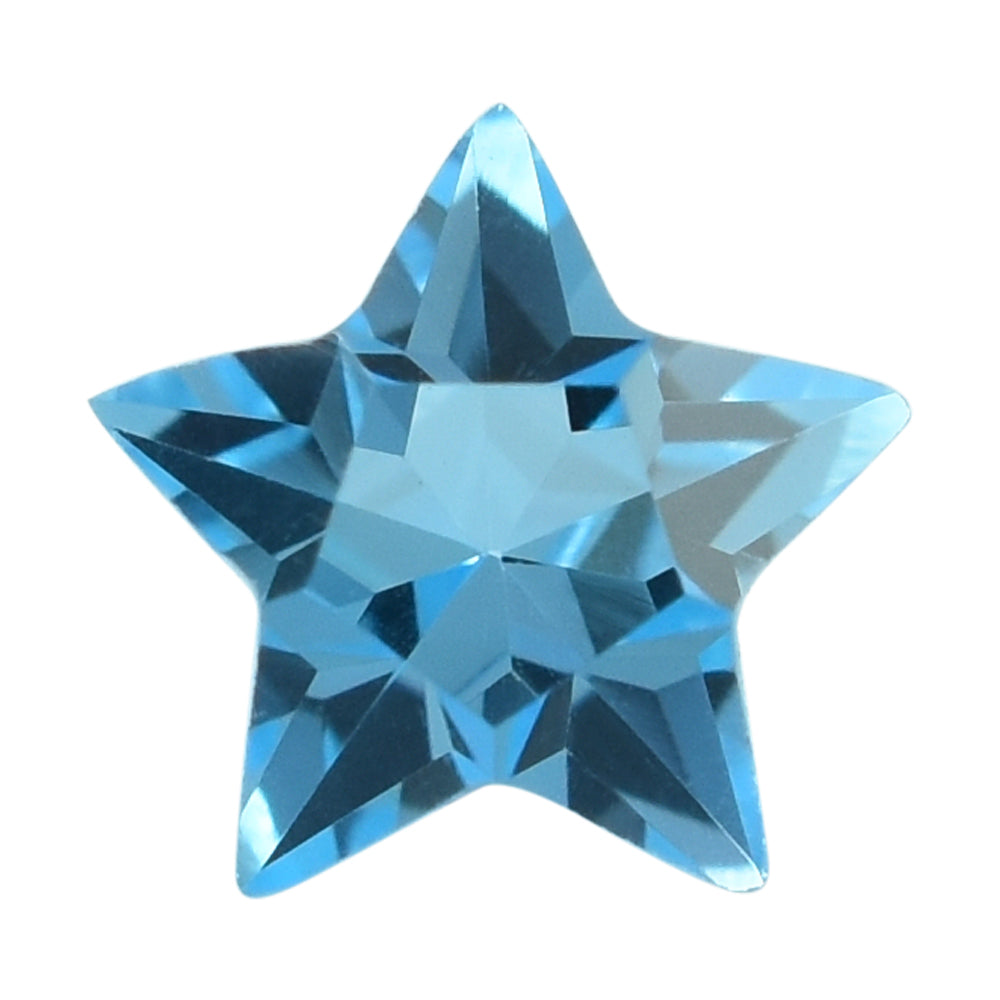 SWISS BLUE TOPAZ CUT STAR 6MM (TH.3.90-4.30MM) 0.84 Cts.