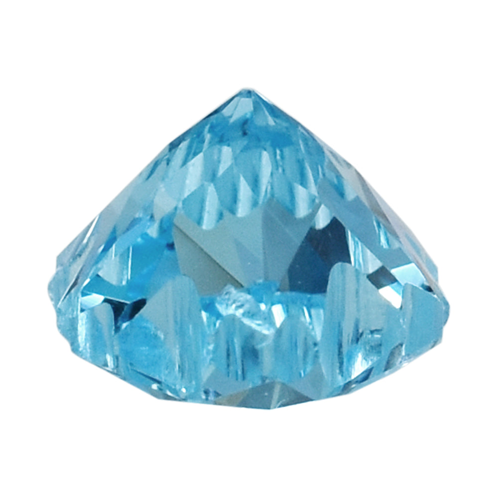 SWISS BLUE TOPAZ CUT SNOWFLAKE SHAPE 8MM 2.72 Cts.