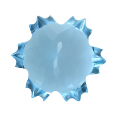 SWISS BLUE TOPAZ CUT SNOWFLAKE SHAPE 6MM (TH.-4.50MM) 1.19 Cts.