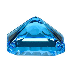 SWISS BLUE TOPAZ CONCAVE CUT SQUARE 20MM 43.05 Cts.