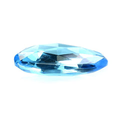 SWISS BLUE TOPAZ ROSE CUT BRIOLETTE PEARISH 14X10MM 5.30 Cts.