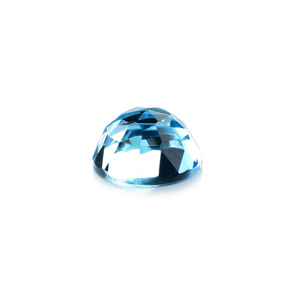 SWISS BLUE TOPAZ ROSE CUT ROUND CAB 6X6MM 1.06 Cts.