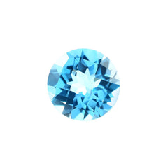 SWISS BLUE TOPAZ CHECKER CUT ROUND (MEDIUM/CLEAN) 7.00MM 1.65 Cts.