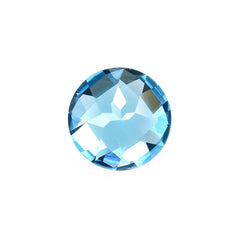 SWISS BLUE TOPAZ CHECKER CUT ROUND (MEDIUM/CLEAN) 7.00MM 1.65 Cts.