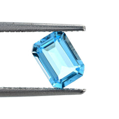 SWISS BLUE TOPAZ STEP CUT OCTAGON 7.50X7.50MM 1.35 Cts.