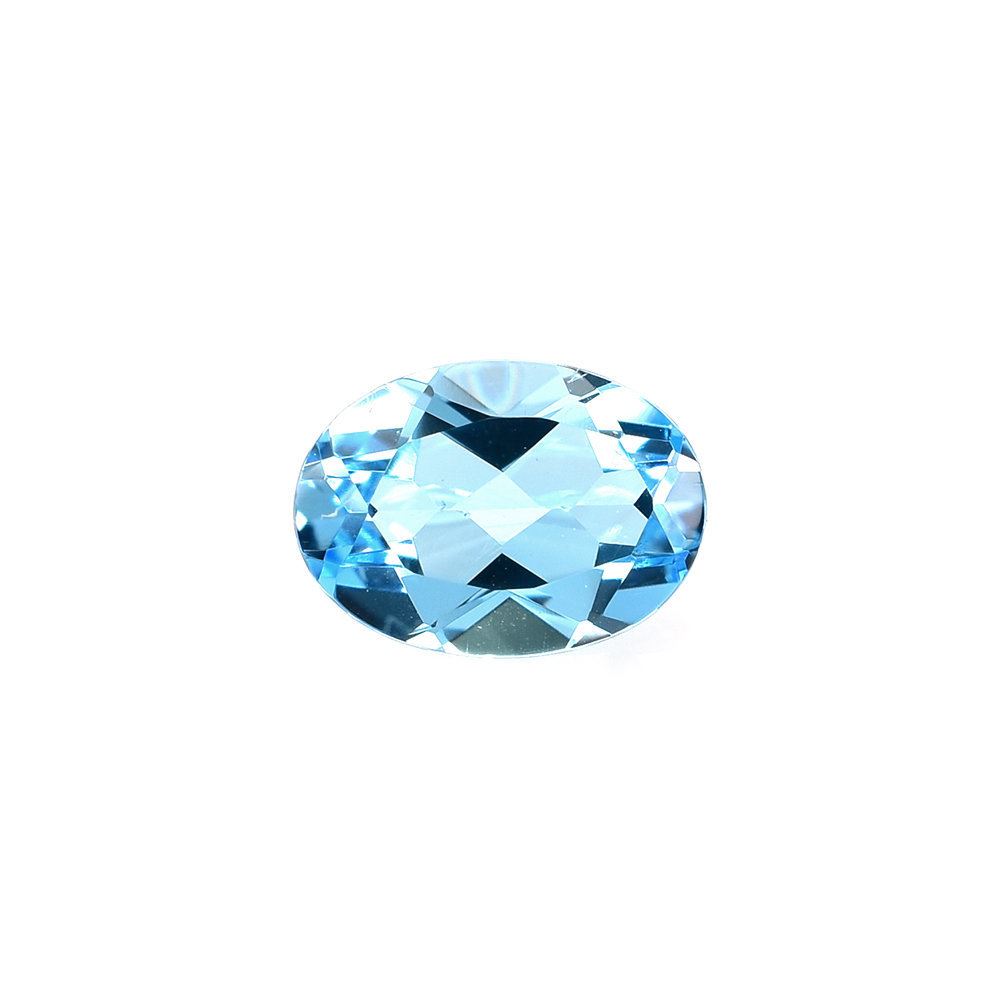 SWISS BLUE TOPAZ CUT OVAL (BLUE/CLEAN) 7X5MM 0.95 Cts.