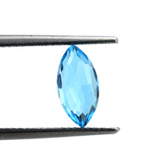 SWISS BLUE TOPAZ IRREGULAR CUT BRIOLETTE MARQUISE (NORMAL/CLEAN) 10.00X5.00MM 1.69 Cts.