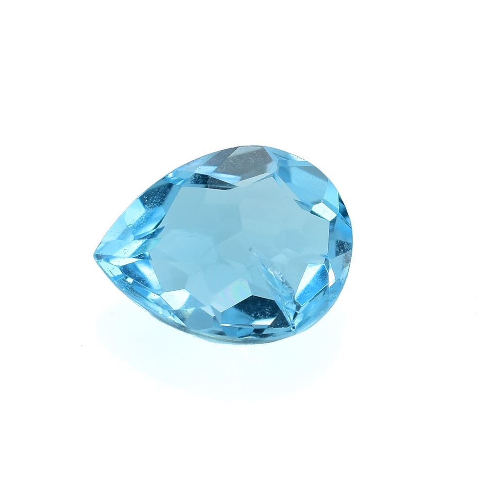 SWISS BLUE TOPAZ IRREGULAR CUT PEAR (NORMAL/BLUE CLEAN) 8.00X6.00MM 2.05 Cts.