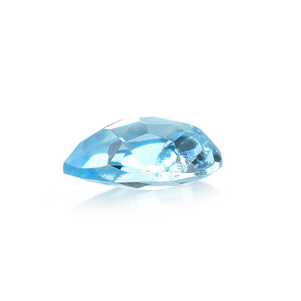 SWISS BLUE TOPAZ IRREGULAR CUT PEAR (NORMAL/BLUE CLEAN) 8.00X6.00MM 2.05 Cts.