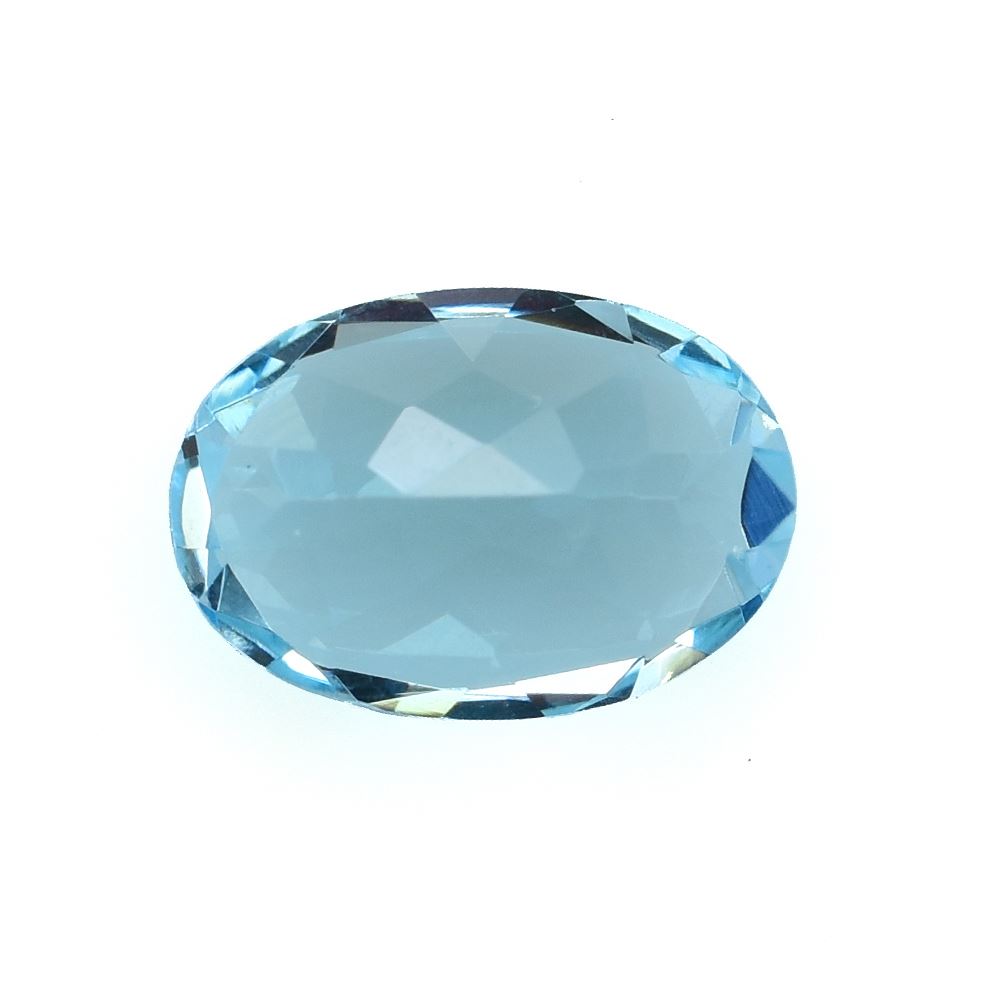 SWISS BLUE TOPAZ CUT OVAL (BABY SWISS BLUE/CLEAN) 13.00X9.00MM 5.48 Cts.