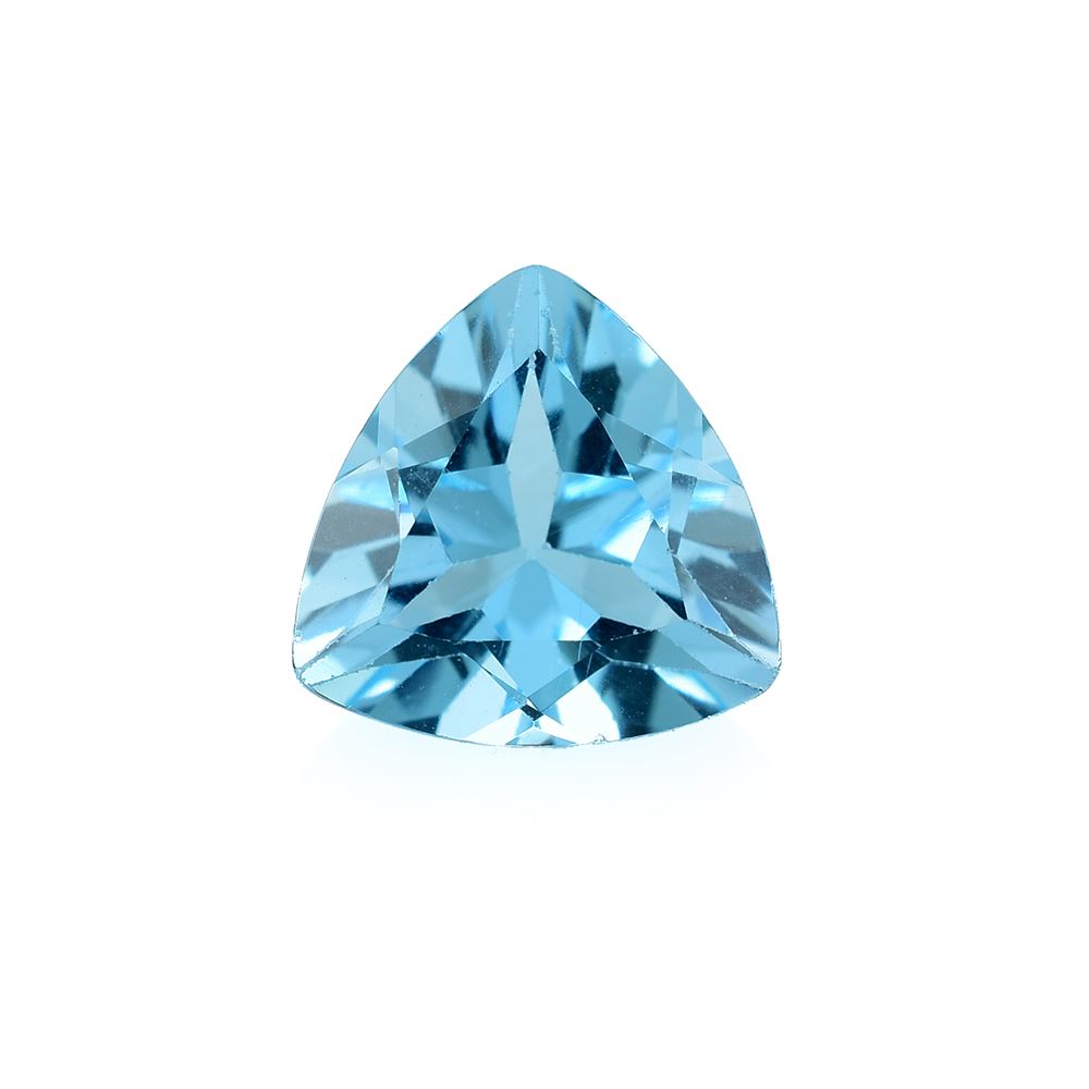 SWISS BLUE TOPAZ CUT TRILLION (NORMAL BABY SWISS/CLEAN) 10.00X10.00MM 4.00 Cts.