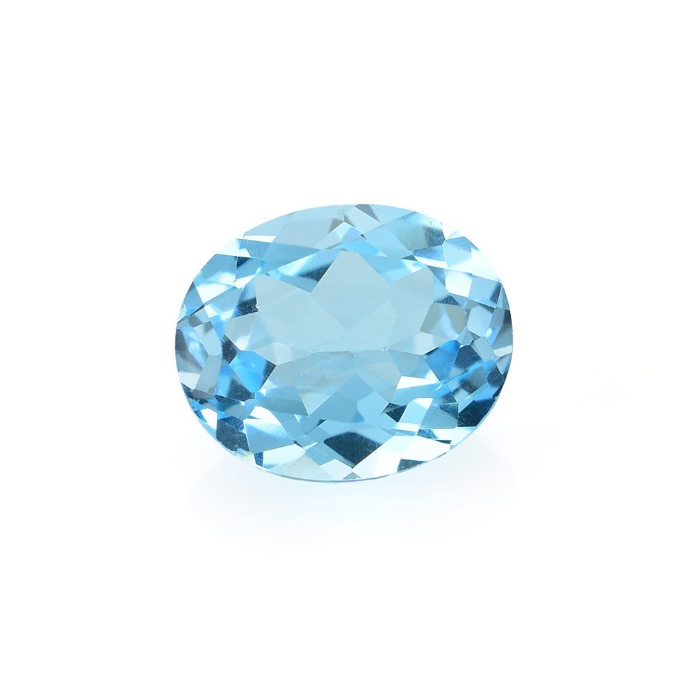 SWISS BLUE TOPAZ CUT OVAL (BABY SWISS/CLEAN) 12.00X10.00MM 5.67 Cts.