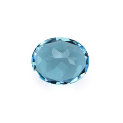 SWISS BLUE TOPAZ CUT OVAL (BABY SWISS/CLEAN) 12.00X10.00MM 5.67 Cts.