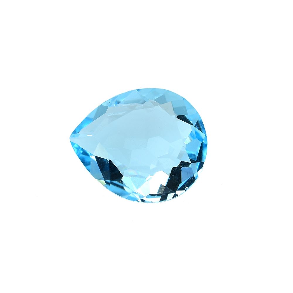 SWISS BLUE TOPAZ IRREGULAR ONE SIDE TABLE CUT (BABY SWISS/CLEAN) 14.00X12.00MM 7.34 Cts.