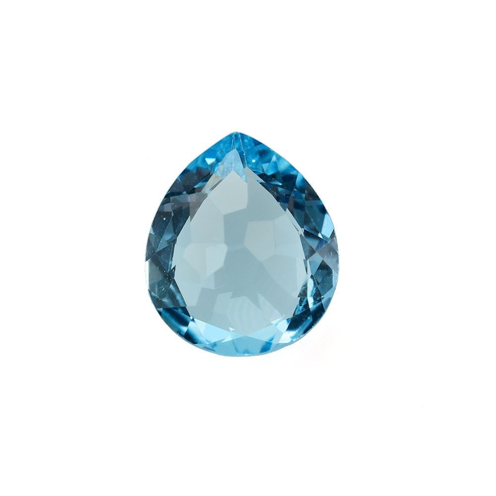 SWISS BLUE TOPAZ IRREGULAR ONE SIDE TABLE CUT (BABY SWISS/CLEAN) 14.00X12.00MM 7.34 Cts.