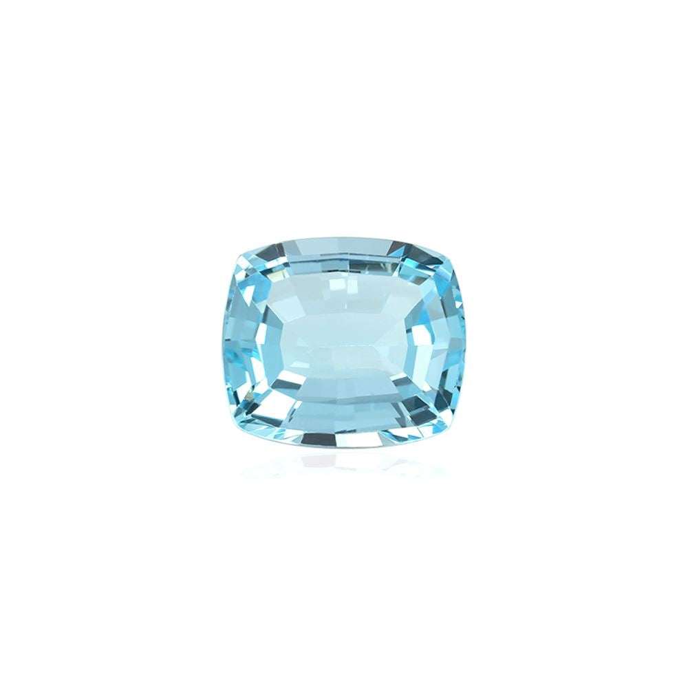 SWISS BLUE TOPAZ STEP CUT CUSHION (BABY SWISS) (CLEAN) 14.00X12.00MM 11.55 Cts.