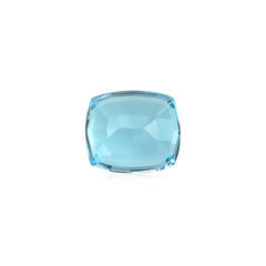 SWISS BLUE TOPAZ STEP CUT CUSHION (BABY SWISS) (CLEAN) 14.00X12.00MM 11.55 Cts.