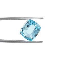 SWISS BLUE TOPAZ STEP CUT CUSHION (BABY SWISS) (CLEAN) 14.00X12.00MM 11.55 Cts.