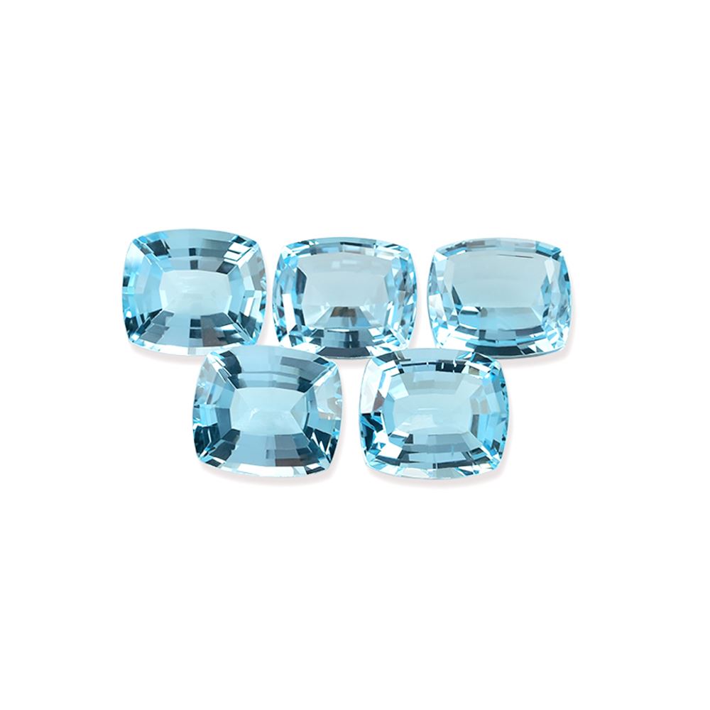 SWISS BLUE TOPAZ STEP CUT CUSHION (BABY SWISS) (CLEAN) 14.00X12.00MM 11.55 Cts.