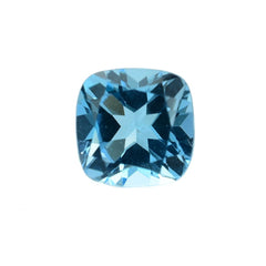 SWISS BLUE TOPAZ CUT CUSHION (NORMAL/CLEAN) 6.00X6.00 MM 1.17 Cts.