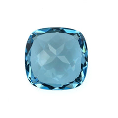 SWISS BLUE TOPAZ CUT CUSHION (BABY SWISS) (CLEAN) 12.00X12.00 MM 8.12 Cts.