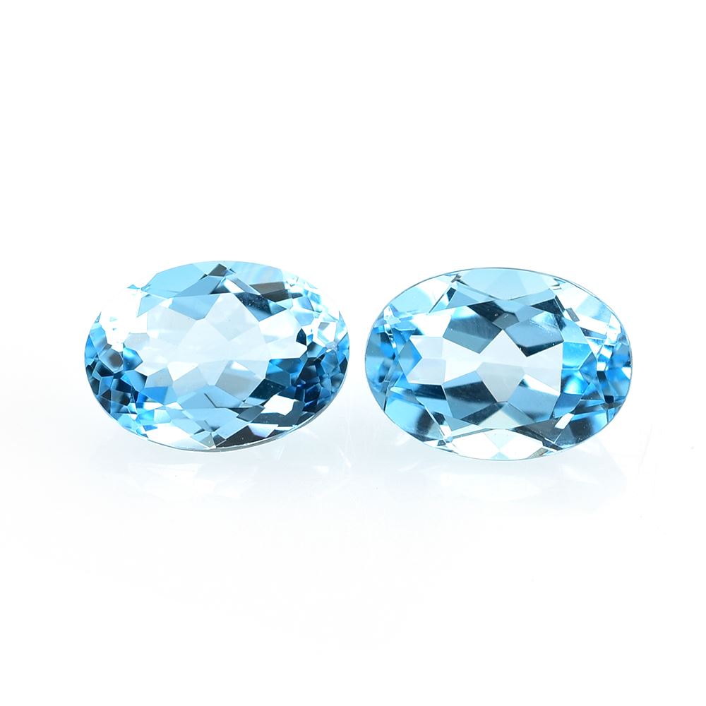 SWISS BLUE TOPAZ CUT OVAL (NORMAL/CLEAN) 7.00X5.00MM 0.85 Cts.