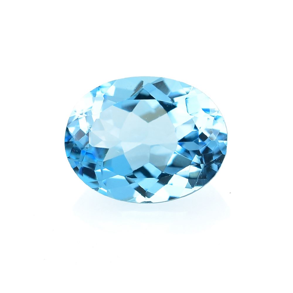 SWISS BLUE TOPAZ CUT OVAL (NORMAL/CLEAN) 9.00X7.00 MM 2.35 Cts.