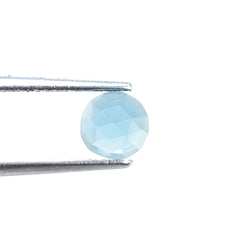 SWISS BLUE TOPAZ ROSE CUT ROUND CAB (NORMAL/CLEAN) 6.00X6.00 MM 0.93 Cts.