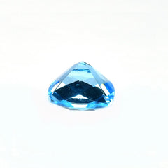 SWISS BLUE TOPAZ CHECKER CUT CUSHION (NORMAL)(CLEAN) 7.00X7.00 MM 1.83 Cts.