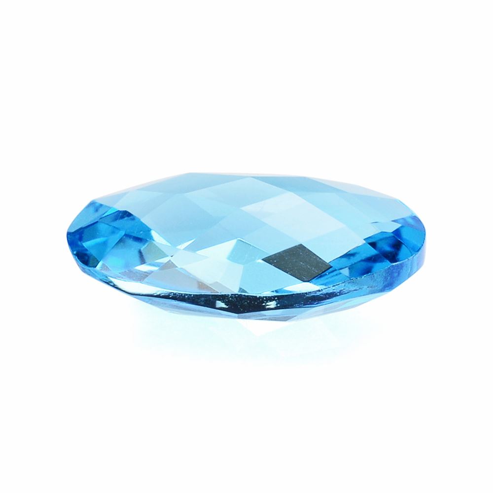 SWISS BLUE TOPAZ BRIOLETTE OVAL 12X8MM 3.33 Cts